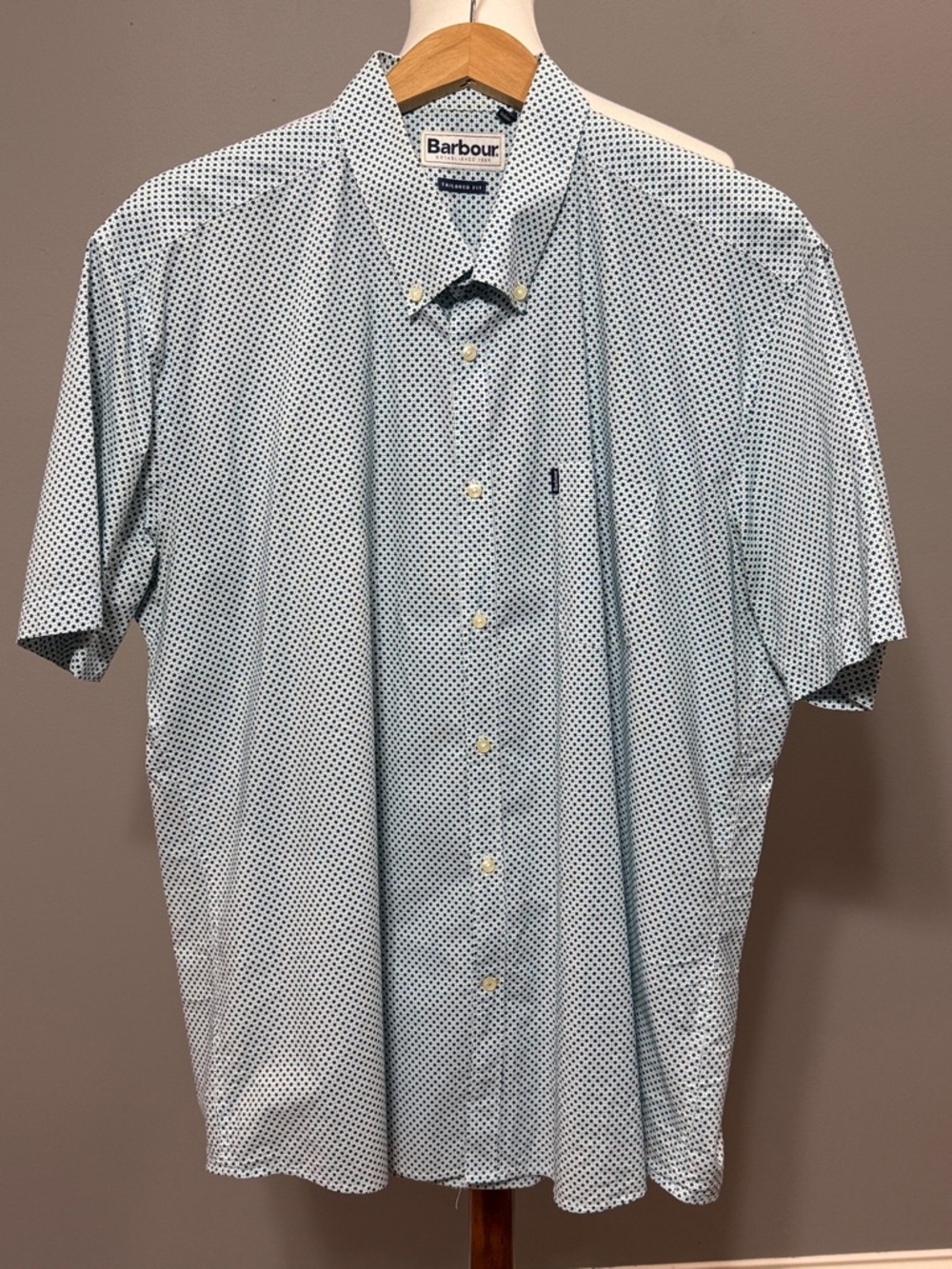 Barbour Men's Leon Short Sleeve Micro-Print Button-Down Shirt - Size XL